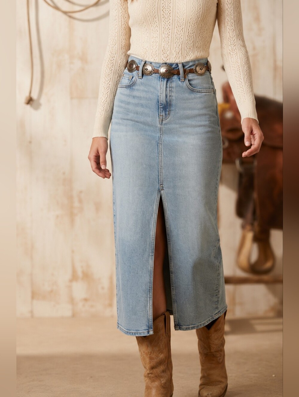 Levi's Denim  Skirt Women's 25 Front Slit 100% Cotton NWT